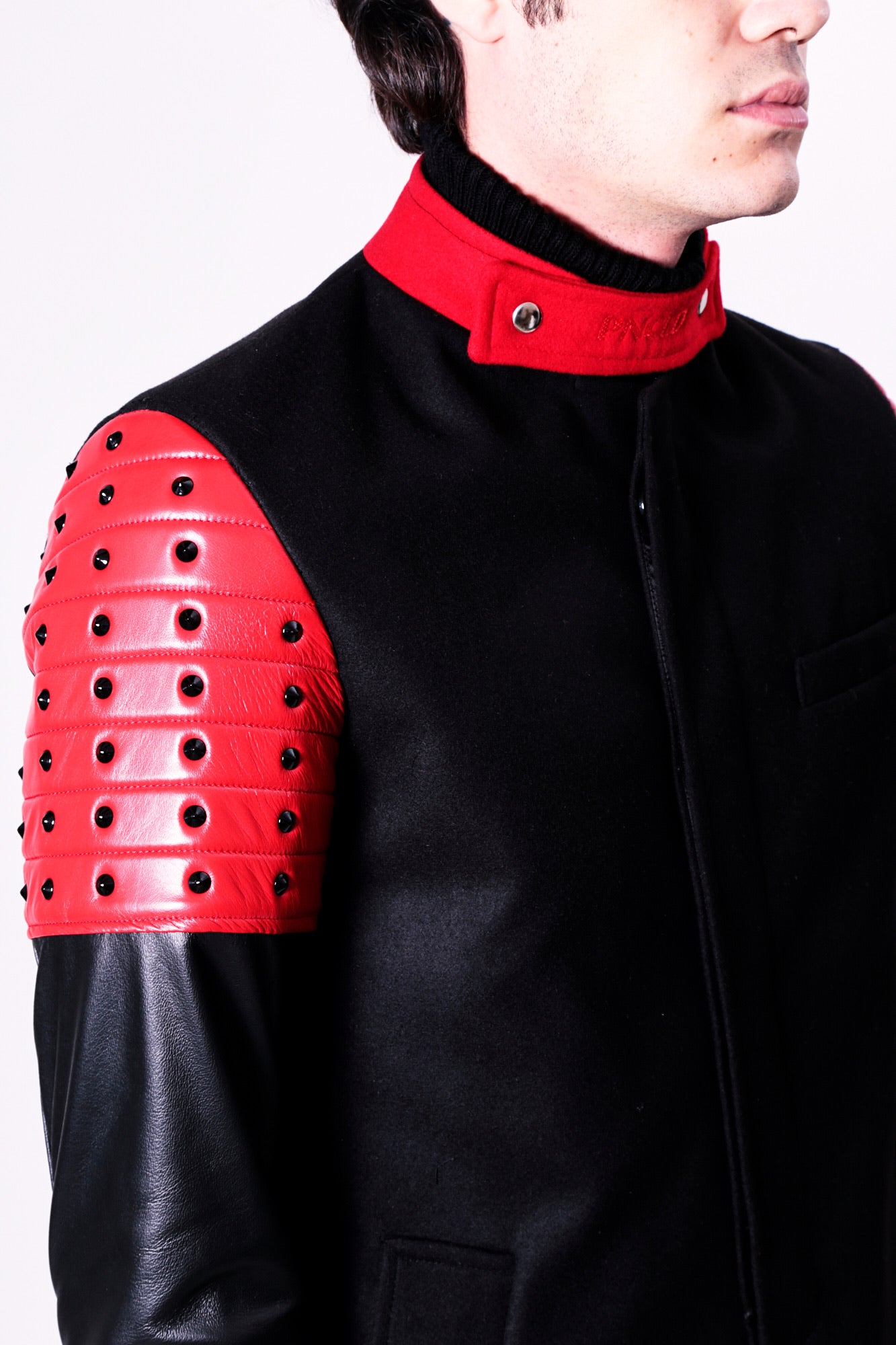 Cappotto DOWNEY - Black/Red Leather