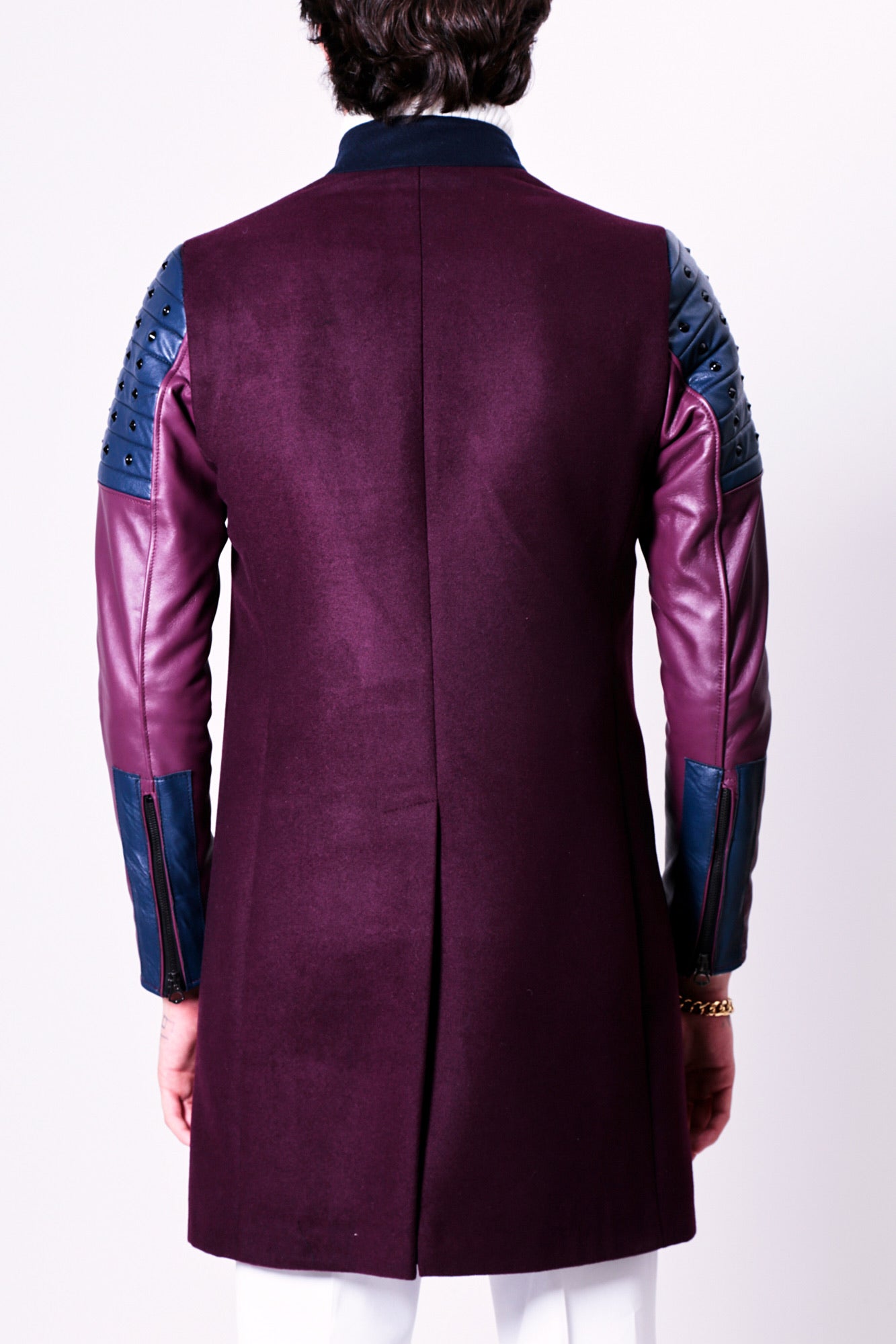 Cappotto DOWNEY - Grape/Blue Leather