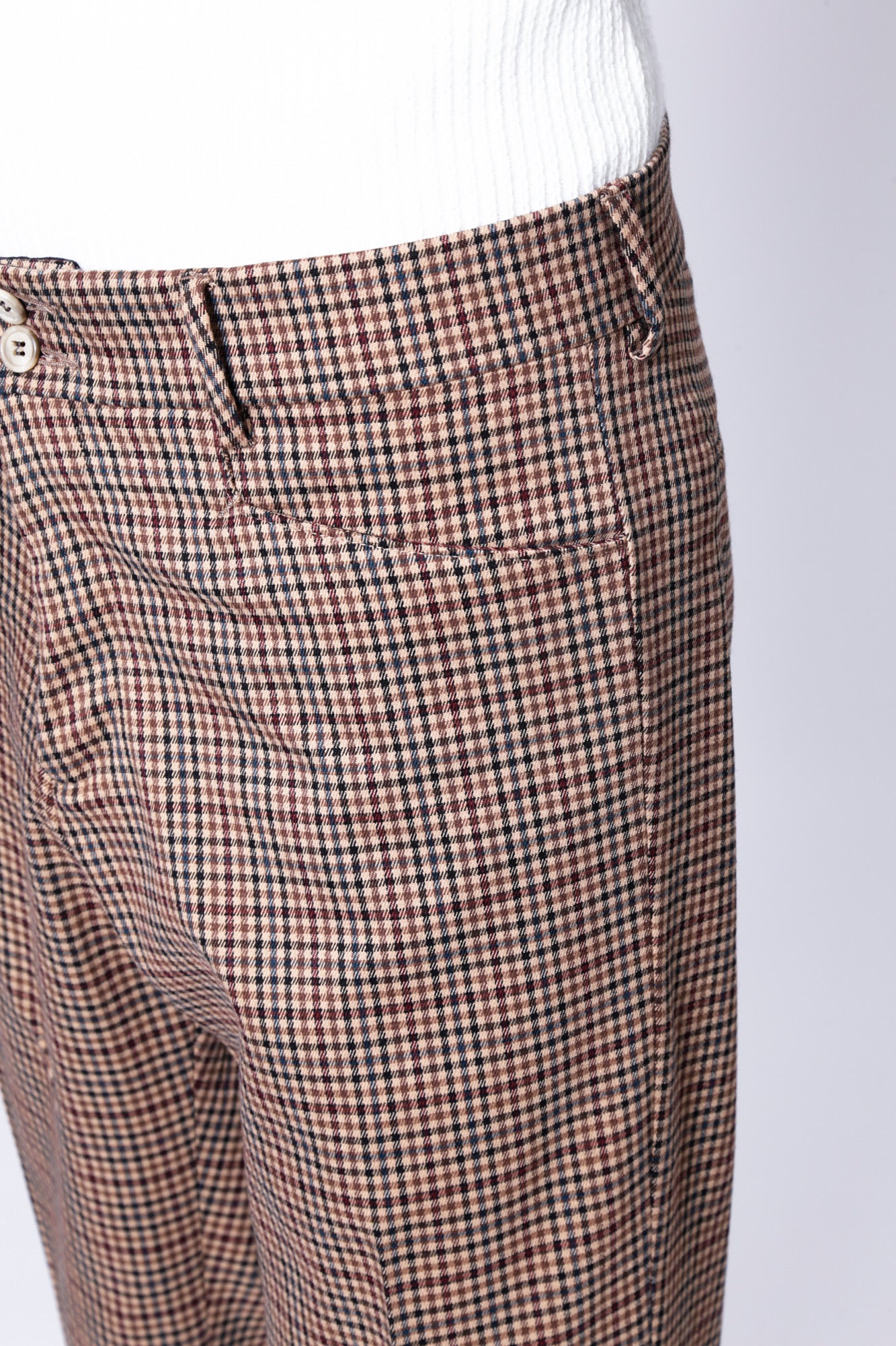 Pantalone SANTANA - Beige Square Red Line