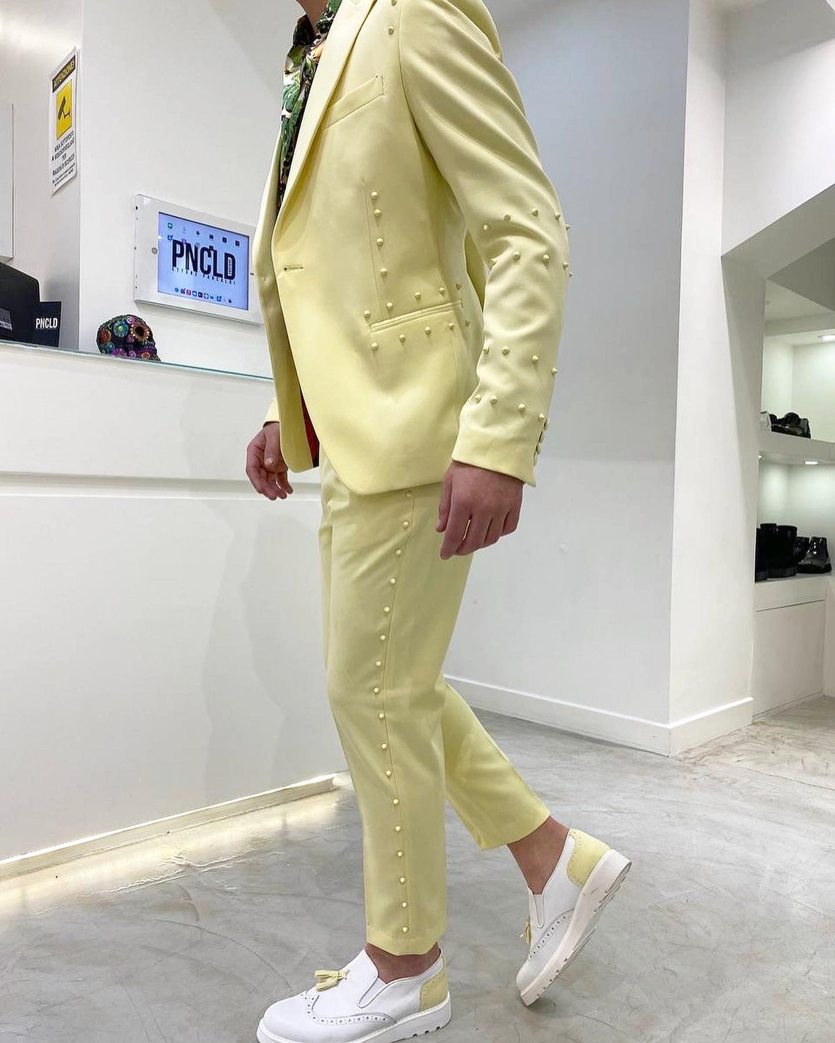 Pantalone TIMBERLAKE - Yellow Straw Borchie