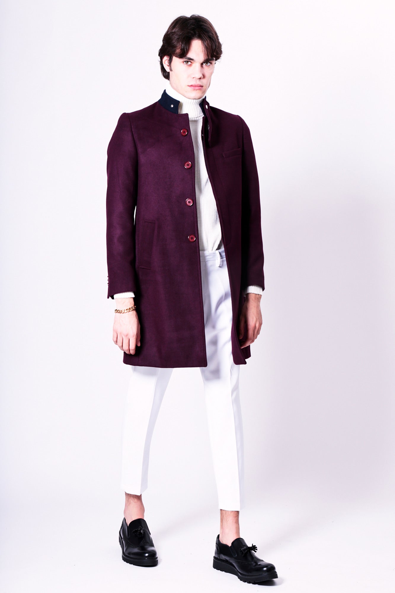 Manteau DOWNEY - Raisin/Bleu