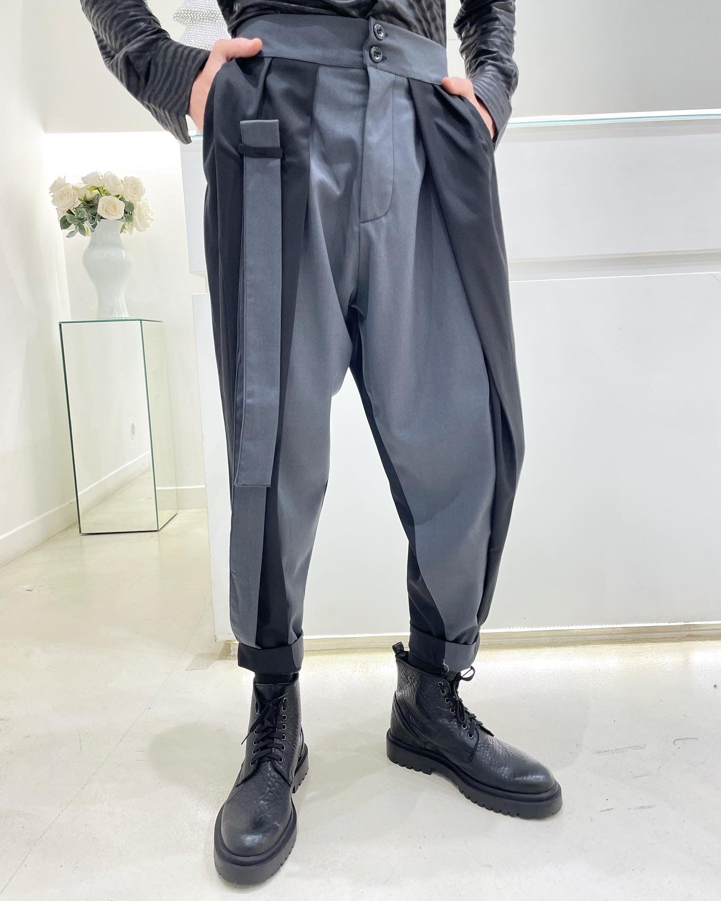 Pantalone SHAGGY - Bicolor Black/Gray