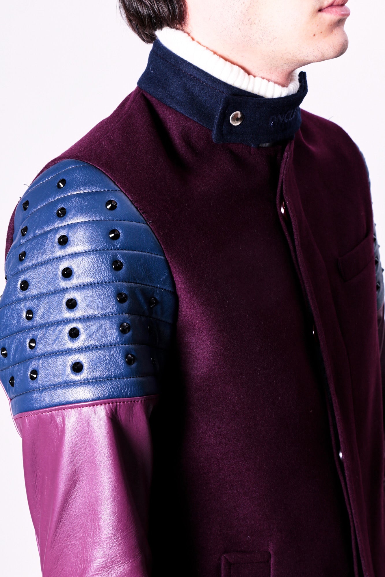 Cappotto DOWNEY - Grape/Blue Leather