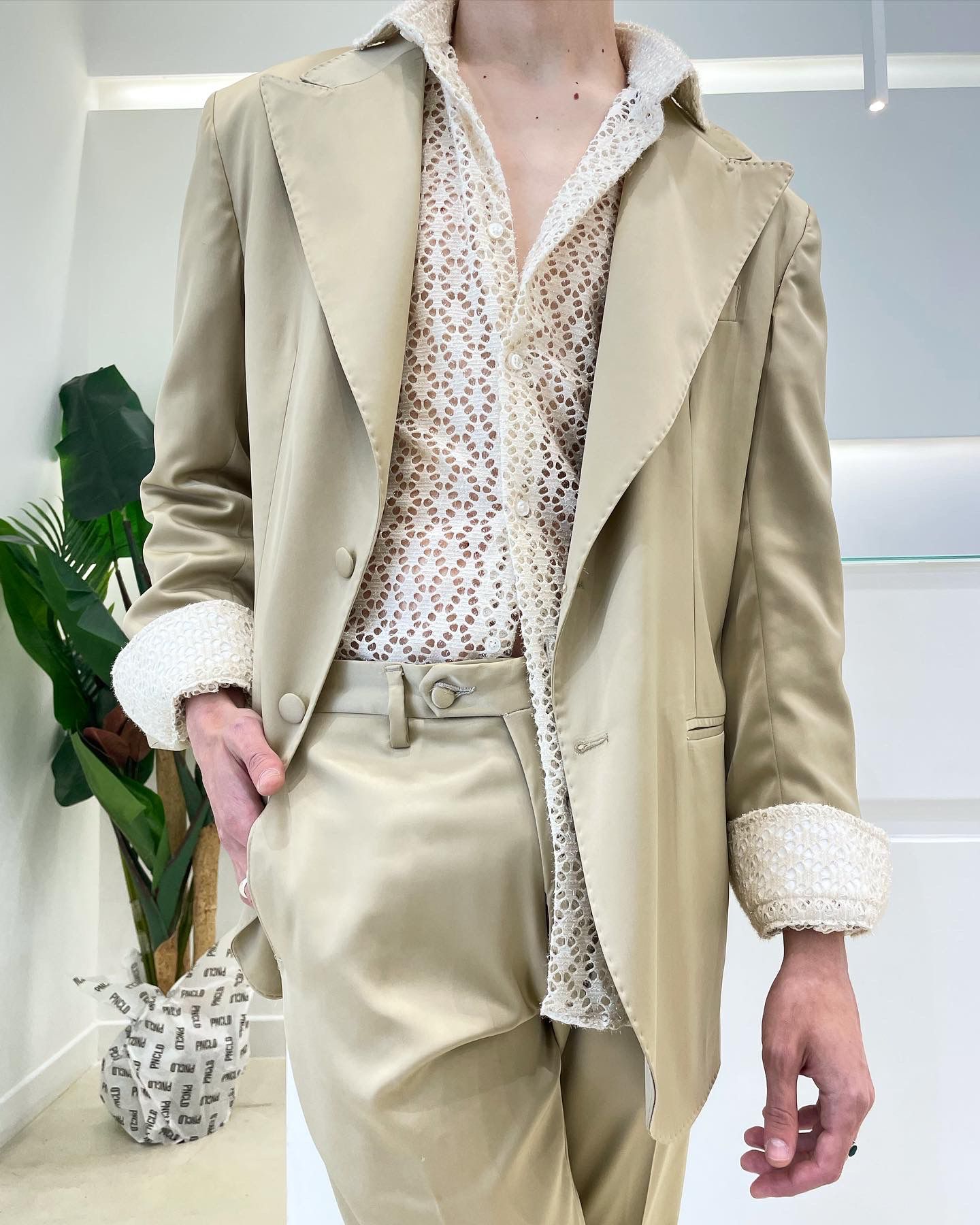 Veste ELTON JOHN - Satin Beige