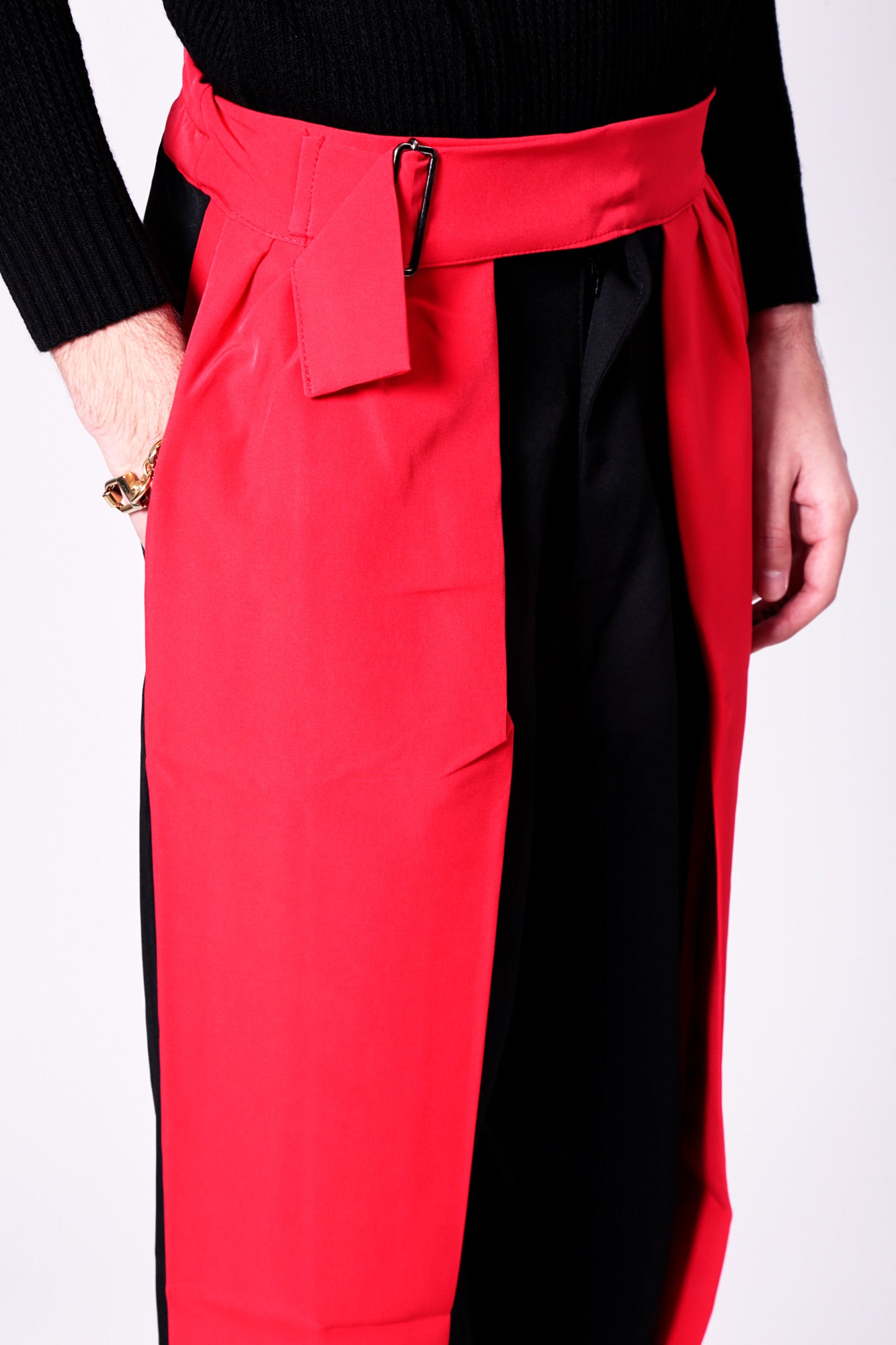 Pantalone SHAGGY - Black/Red