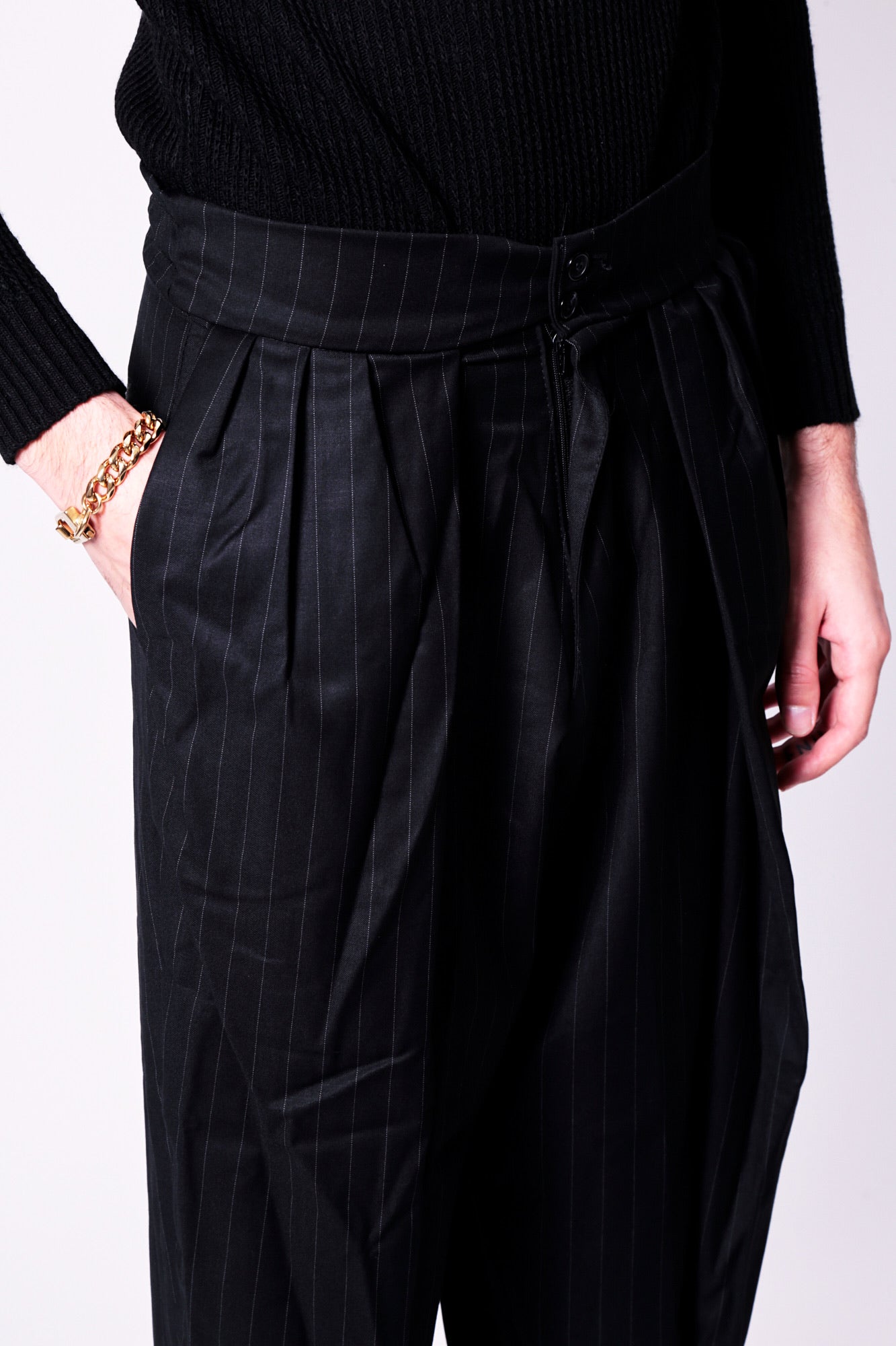 Pantalone SHAGGY - Black Pinstripe