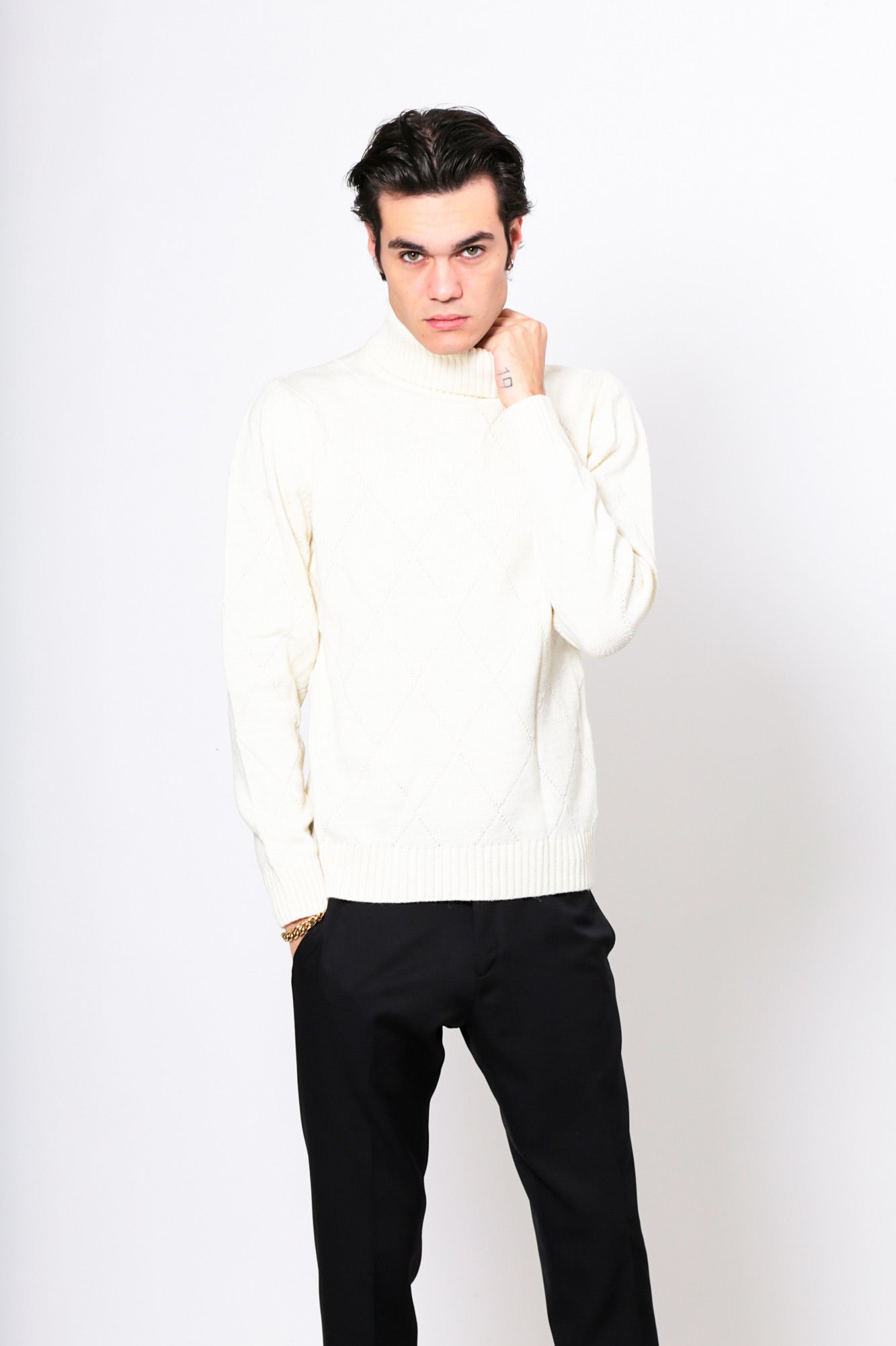 Maglione STING - White Rhombus