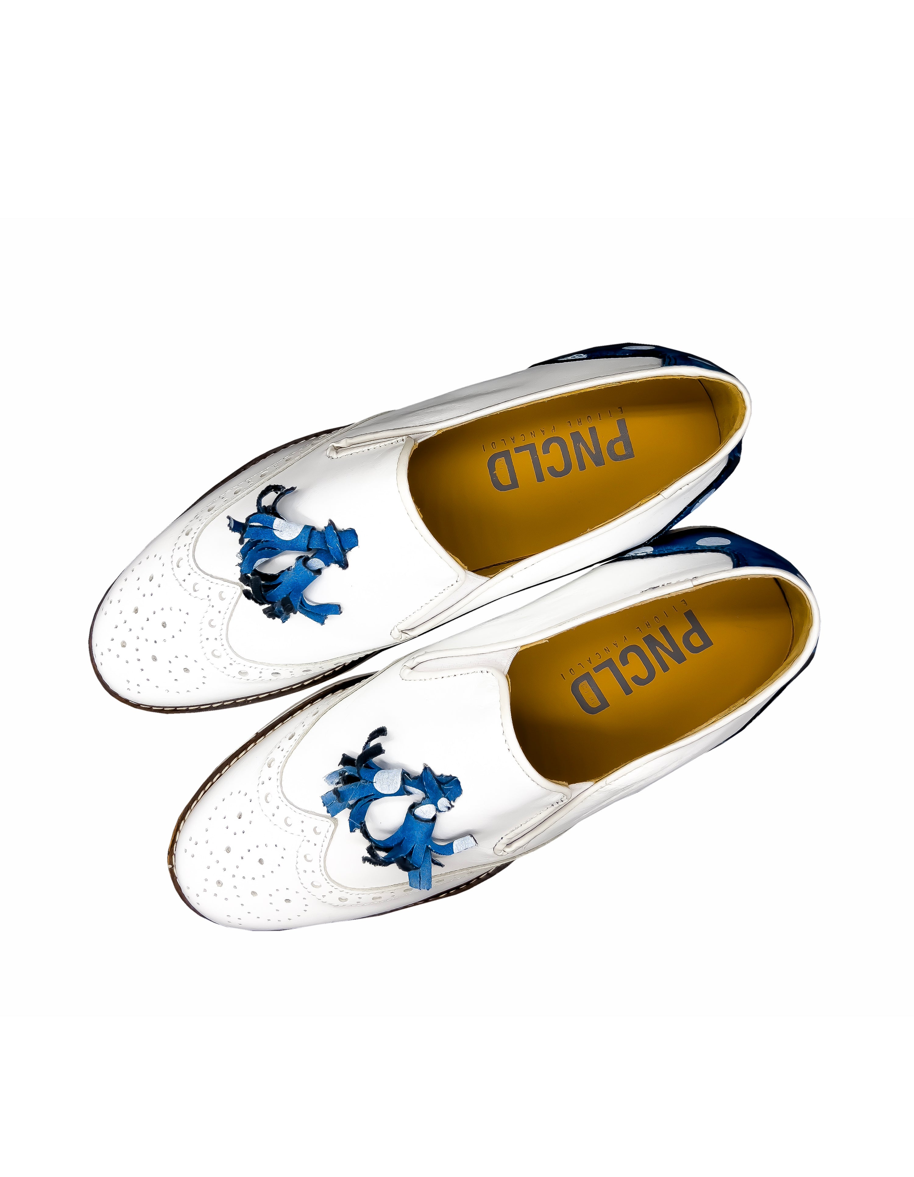 Chaussure DYLAN - Blanc/Bleu Ciel Pois Blanc