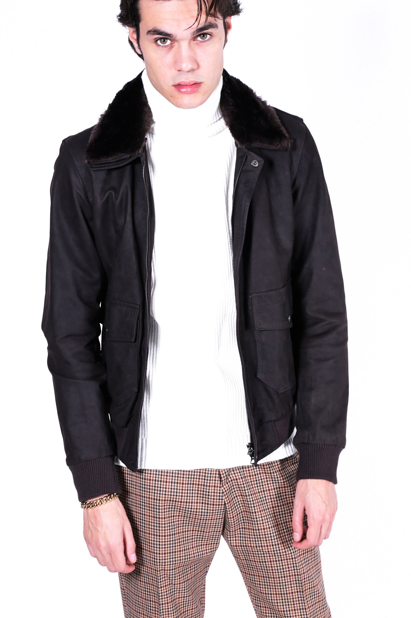 Bomber  DENVER - Black Nabuk