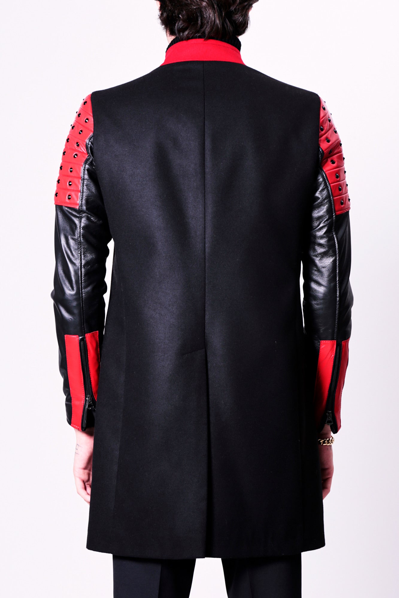 Cappotto DOWNEY - Black/Red Leather