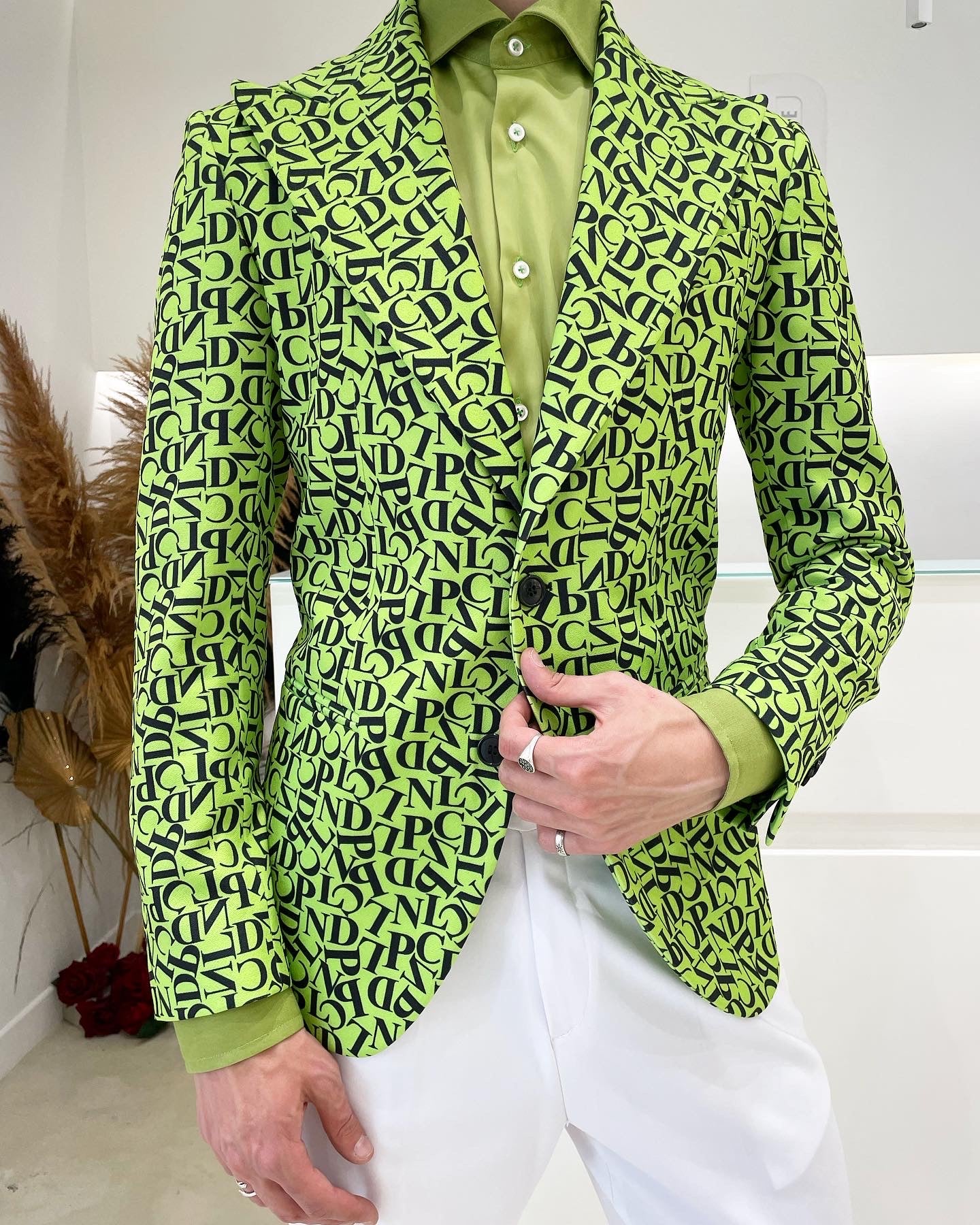 Chaqueta ELTON JOHN - Logotipo PNCLD verde fluo