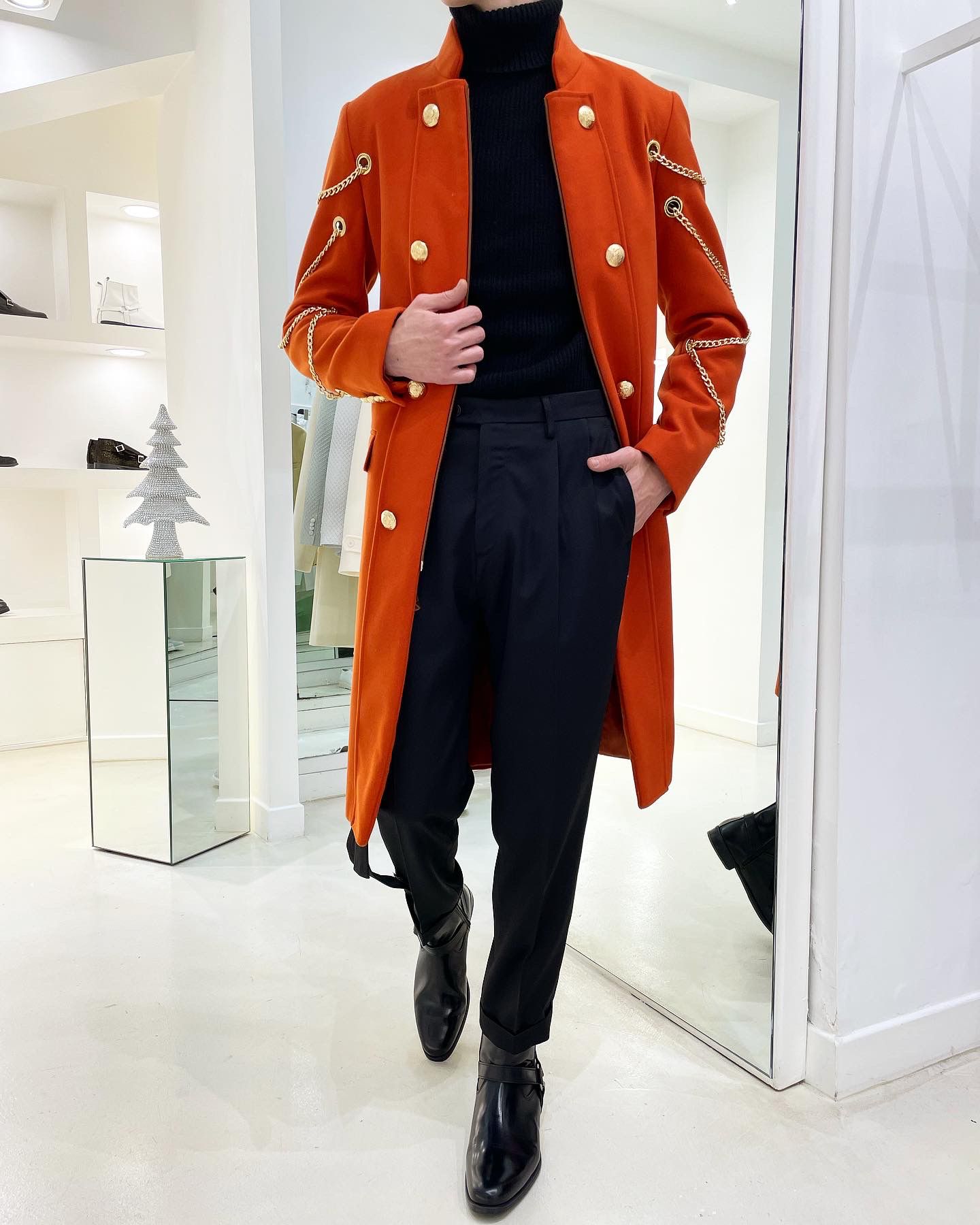 Manteau CLOONEY - Chaine Or Orange