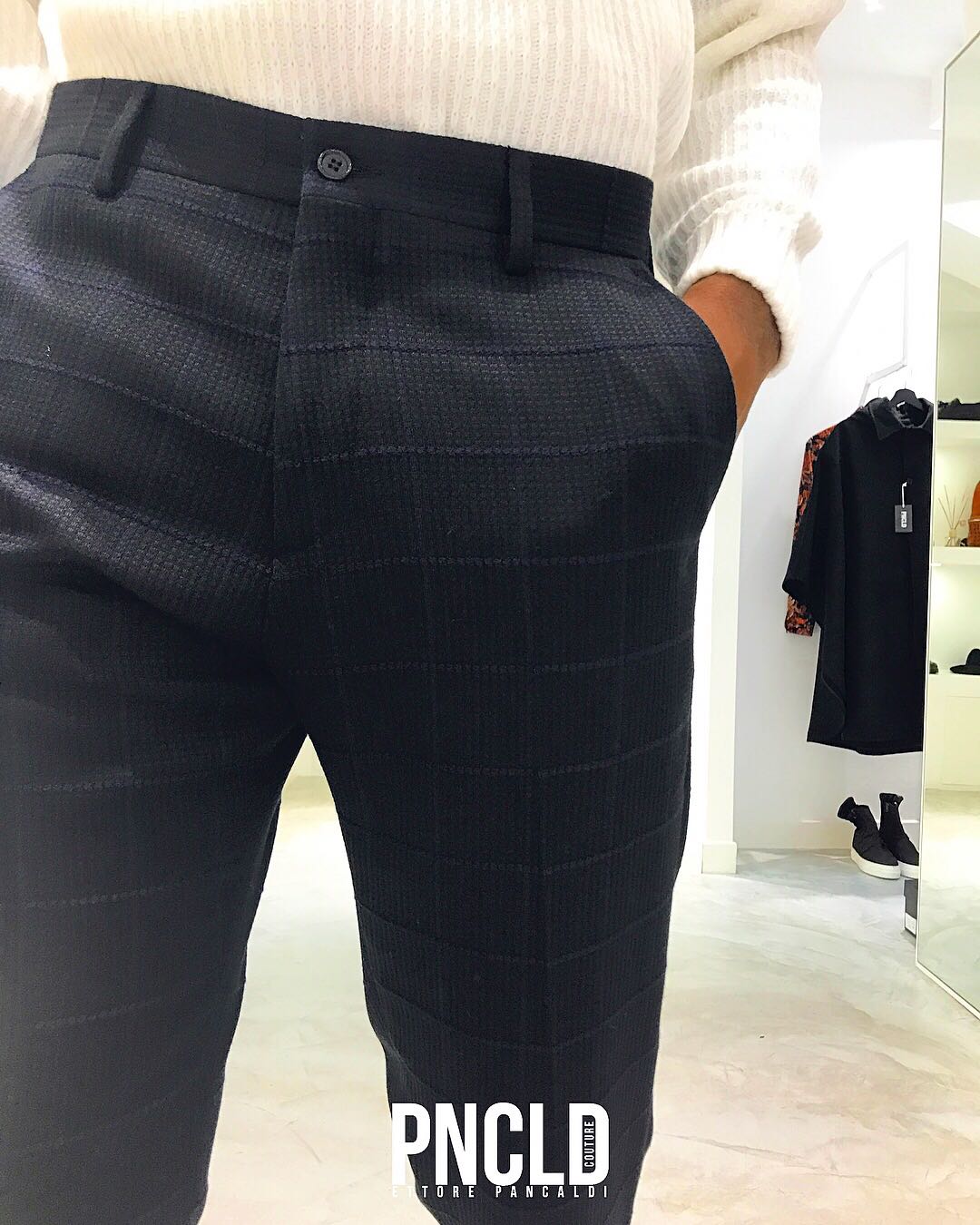 Pantalone TIMBERLAKE - Black Square Blue Line