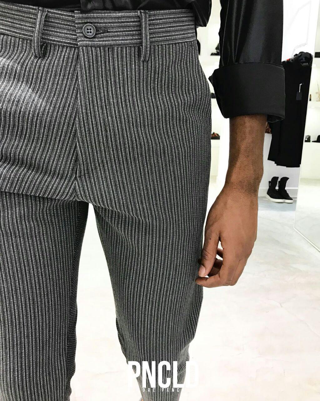 Pantalone TIMBERLAKE - Contrast Striped Light Gray Happened